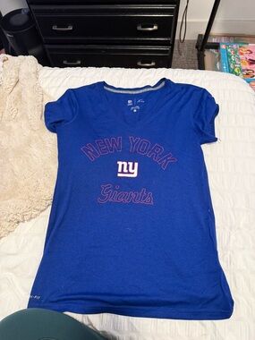NFL Royal Blue V-Neck Dri-FIT Tee with White Print